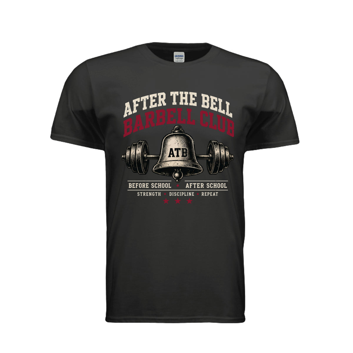 After the Bell Barbell Club vintage fitness shirt in black by After the Bell Apparel Co.