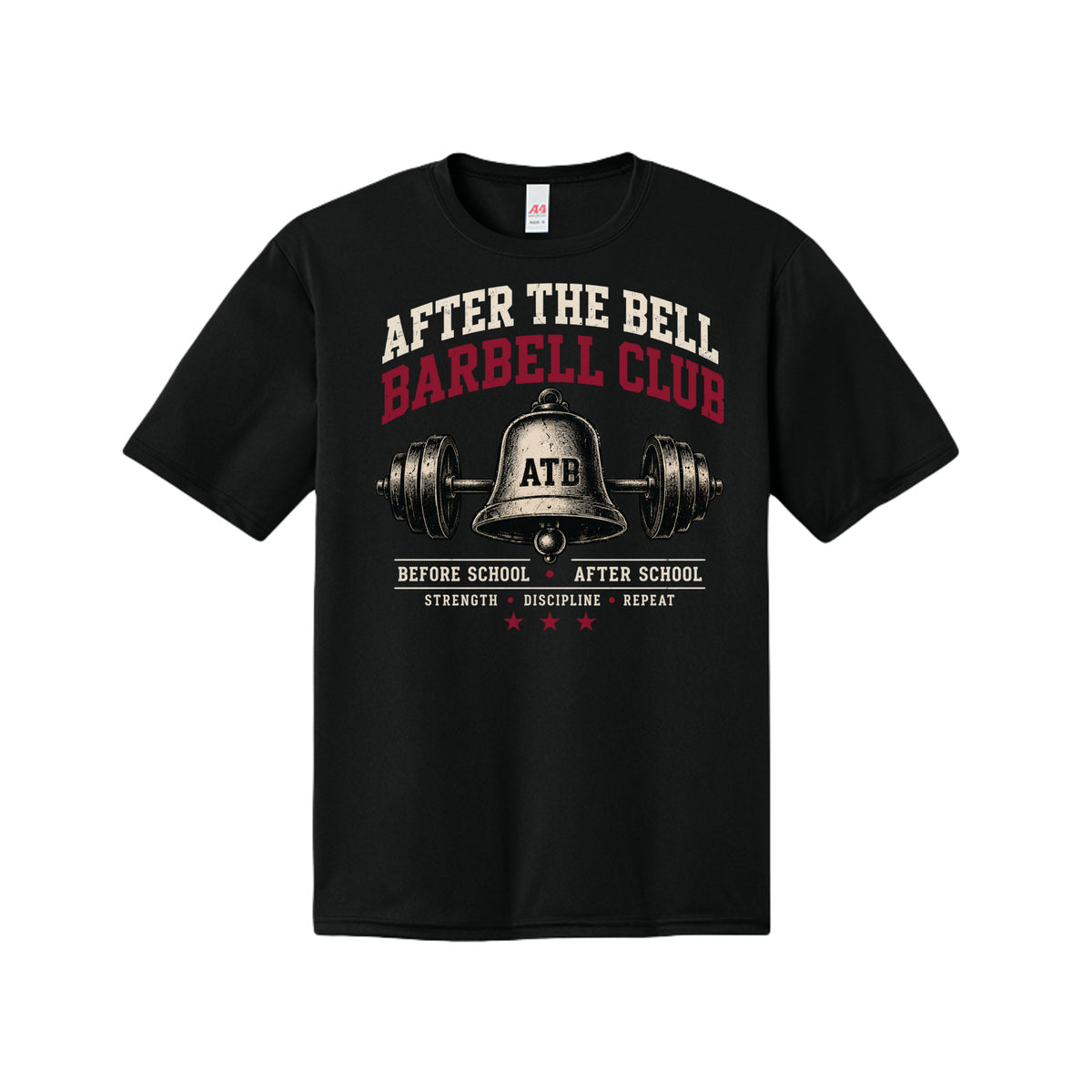 After the Bell Barbell Club vintage fitness shirt in black by After the Bell Apparel Co.