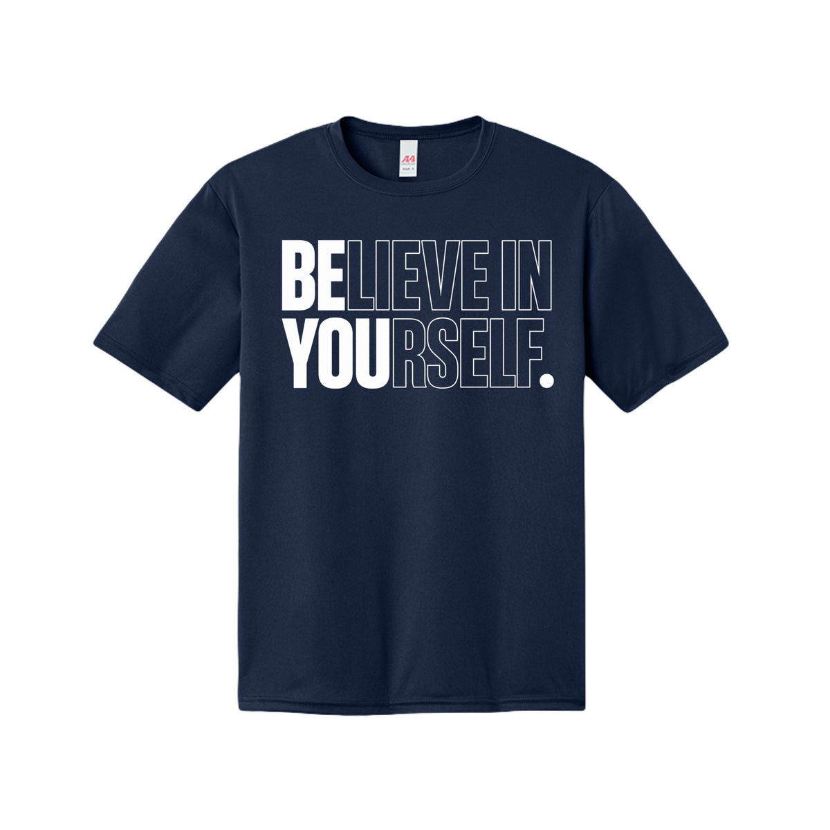 Believe in Yourself motivational shirt in navy by After the Bell Apparel Co.