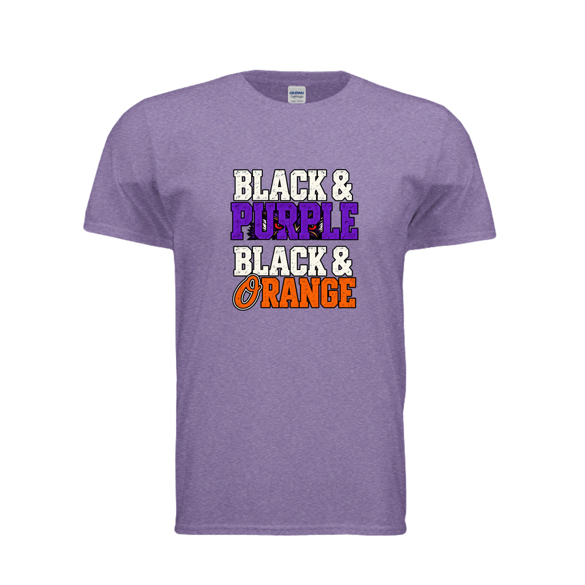 Baltimore sports fan shirt in heather purple by After the Bell Apparel Co.
