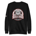 PVMS Bulldog crewneck sweatshirt  in black featuring a large bulldog emblem on the front and a small After the Bell logo on the sleeve.